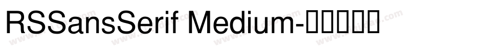RSSansSerif Medium字体转换